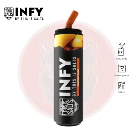INFY 6000 Puffs มะม่วงพีช INFY 6000 Puffs มะม่วงพีช