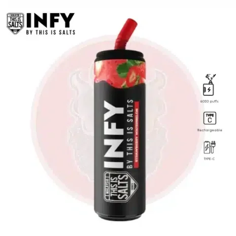 INFY 6000 Puffs สตรอเบอรี่แตงโม