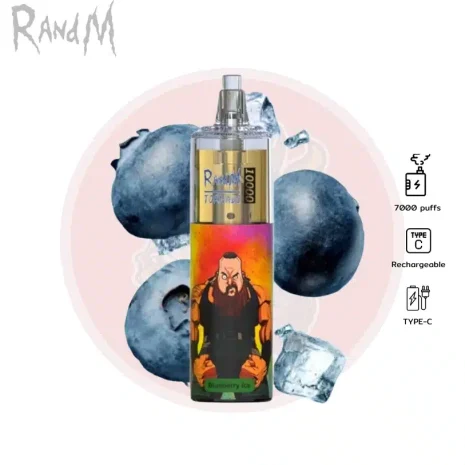 Randm 7000 Puffs บลูเบอร์รี่ออนไอซ์