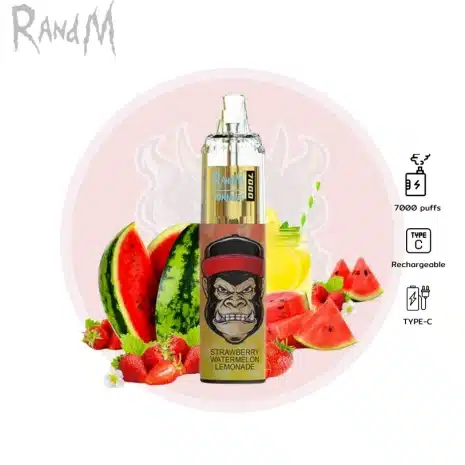 Randm 7000 Puffs สตรอเบอร์รี่ แตงโม มะนาว