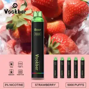 VookBar Scor สตรอเบอรี่เย็น - 5000 Puffs