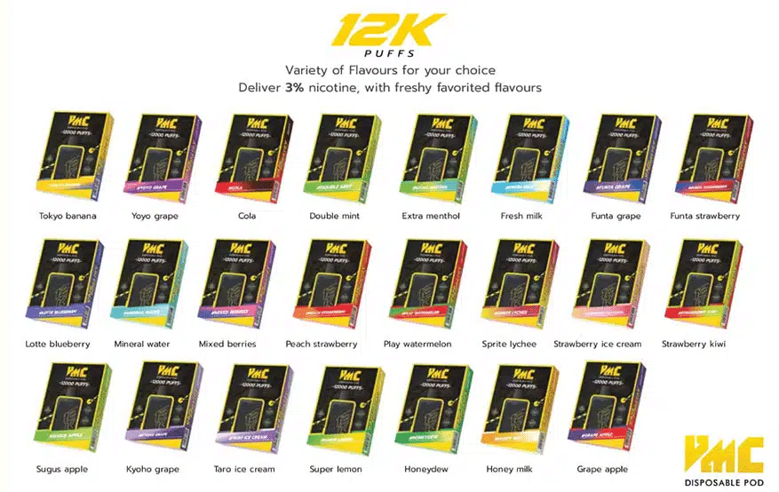 กลิ่นทั้งหมดของ VMC 12000 Puffs